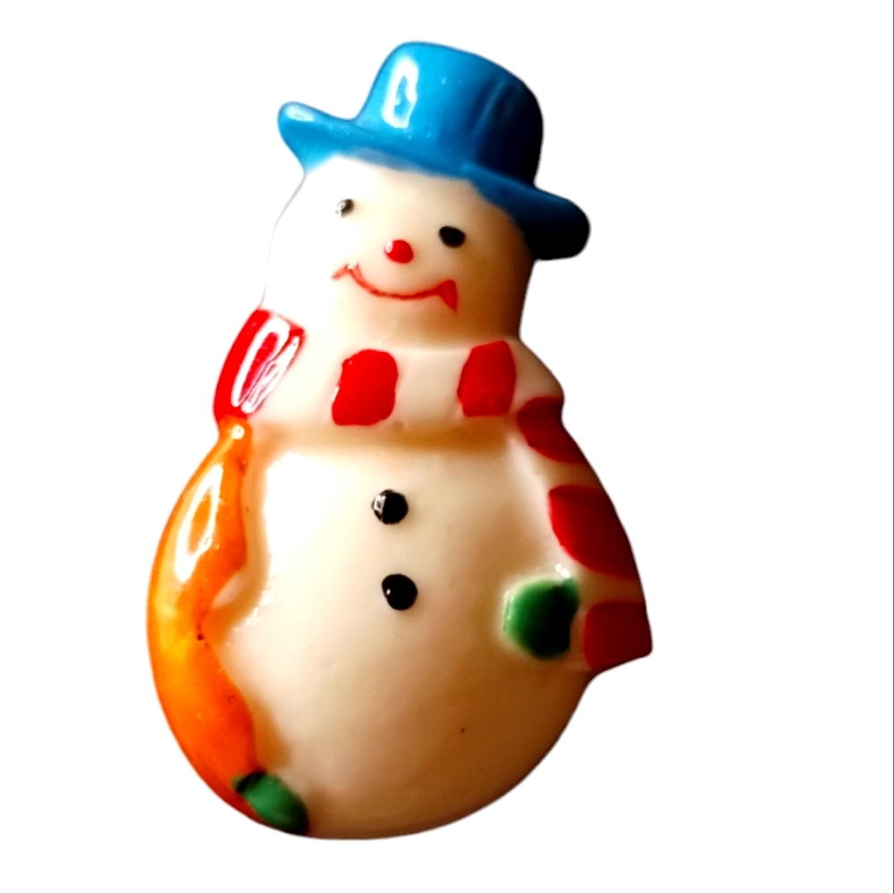 Snowman Brooch
